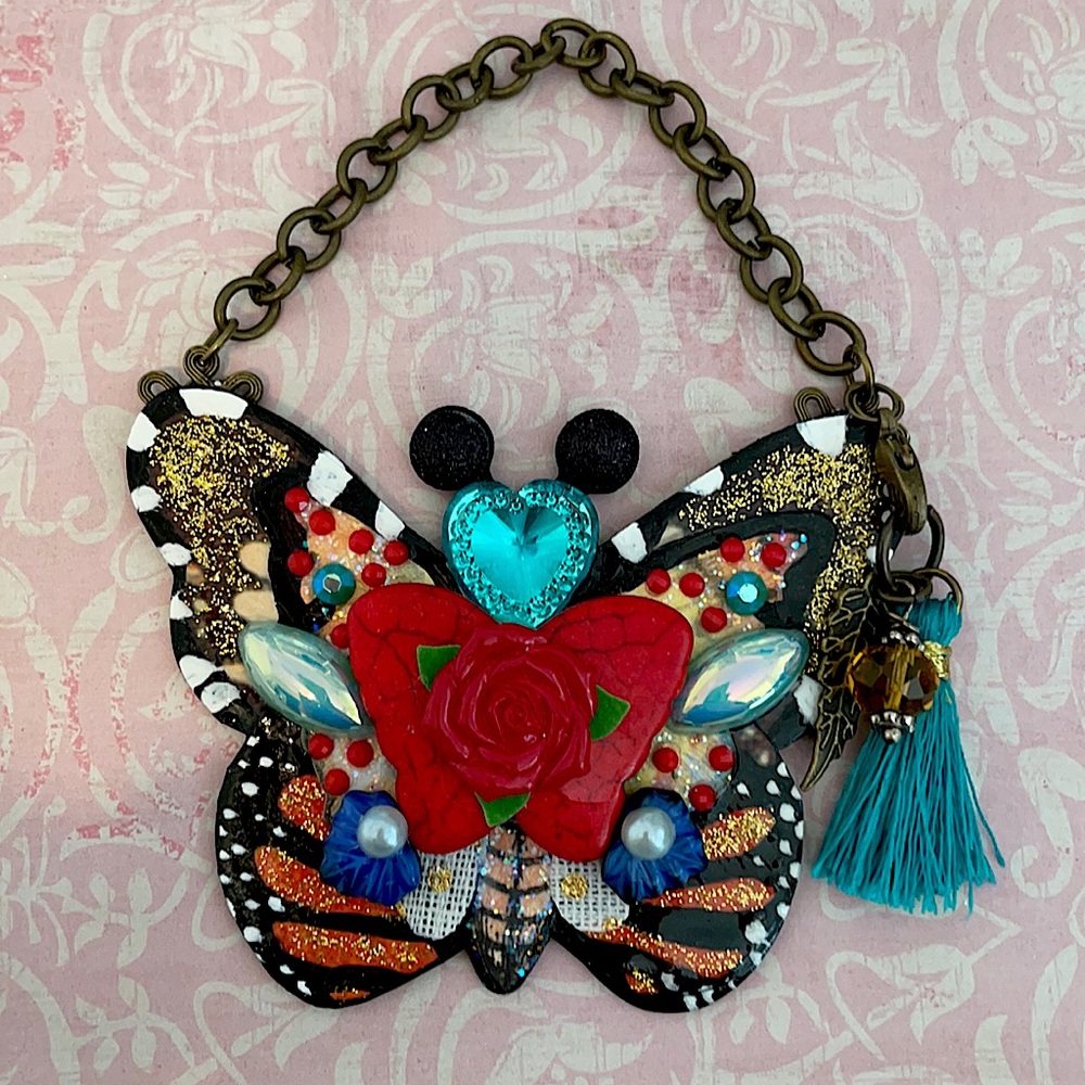 ORIGINAL ART BUTTERFLY ORNAMENT